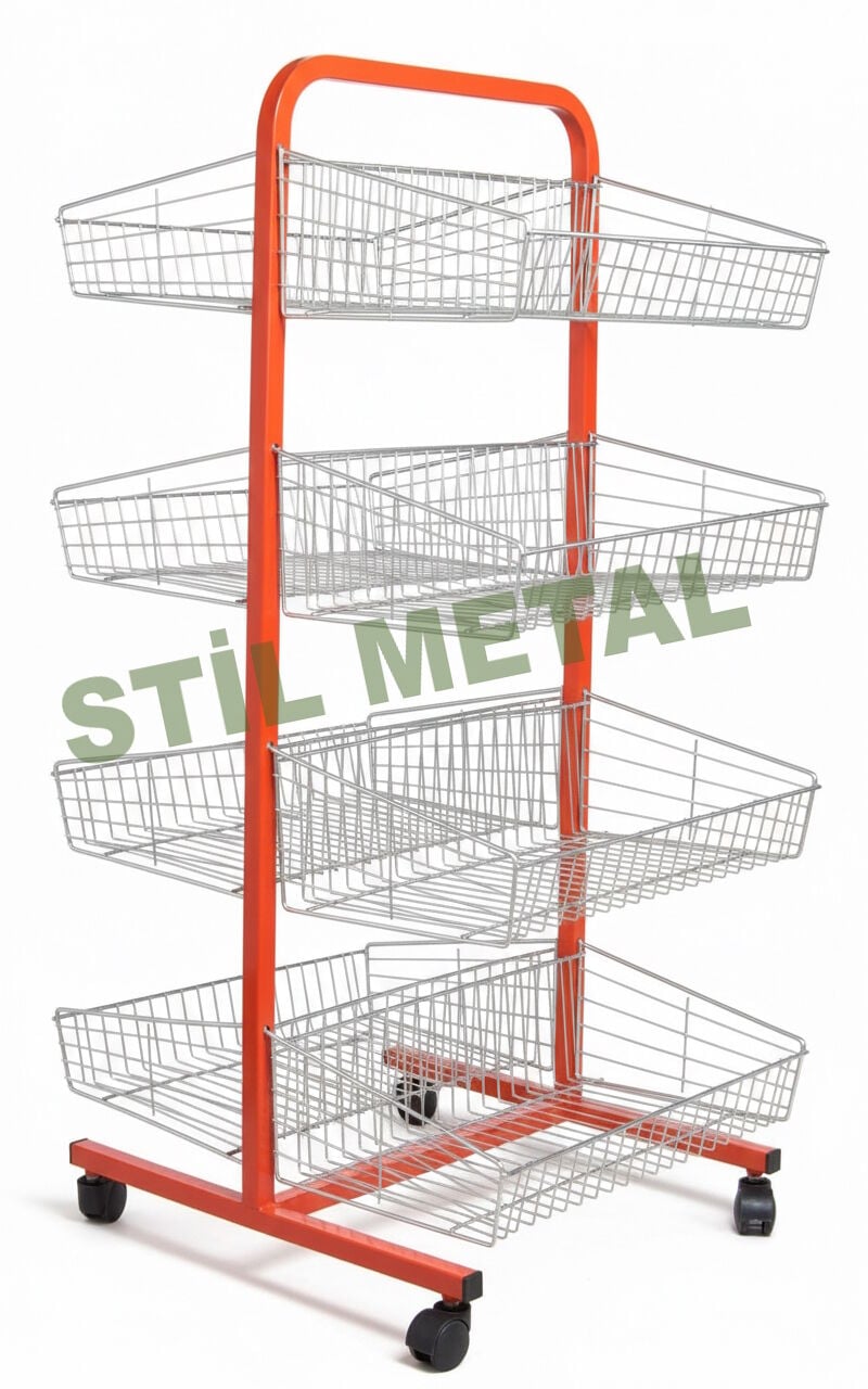 Çift  Yönlü Askılı Sepetli Stand  303-2