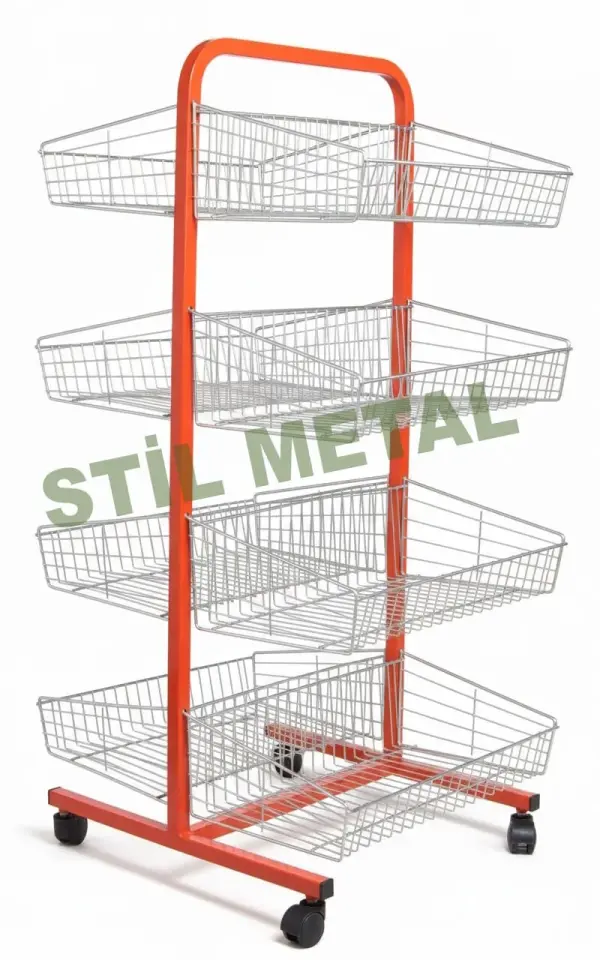 Çift  Yönlü Askılı Sepetli Stand  303-2