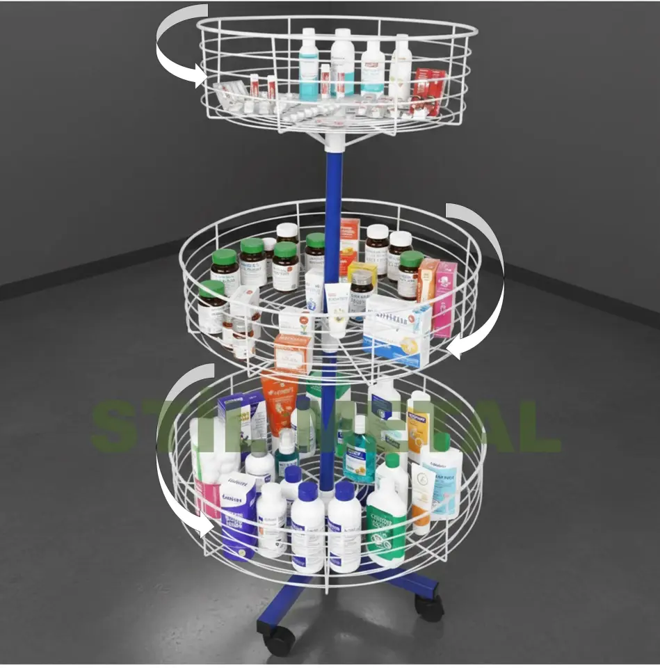 Triple Rotating Round Stand 302-3