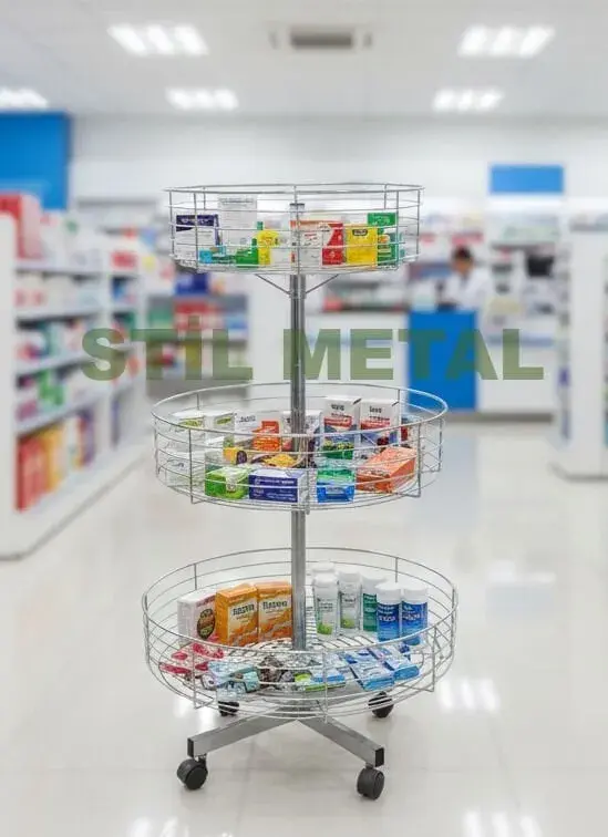 Triple Rotating Round Stand 302-3