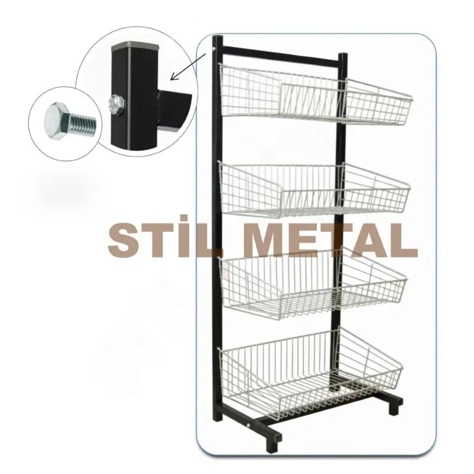 Tek Yönlü Askılı Sepetli Stand 303-1