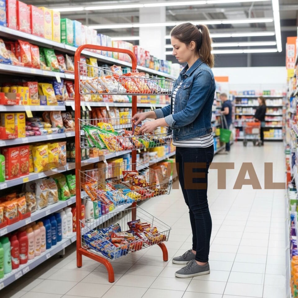 Tek Yönlü Askılı Sepetli Stand 303-1