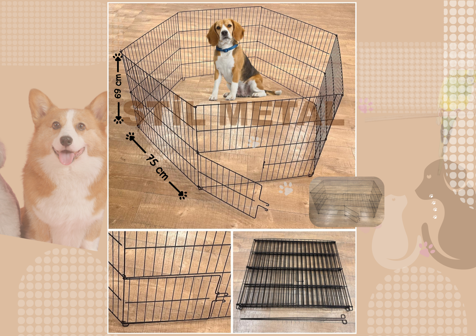 Kedi Köpek Çiti Büyük Boy 75x69