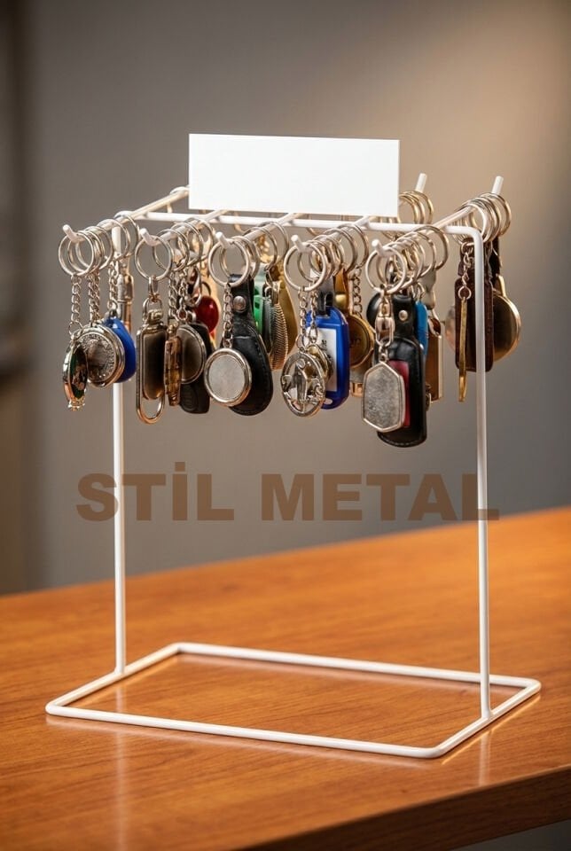 Metal Anahtarlık Standı – Masa Üstü Teşhir Çözümleri