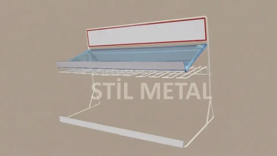 Kasa Önü Diş Fırçası Standı – Masaüstü Metal Teşhir Rafı